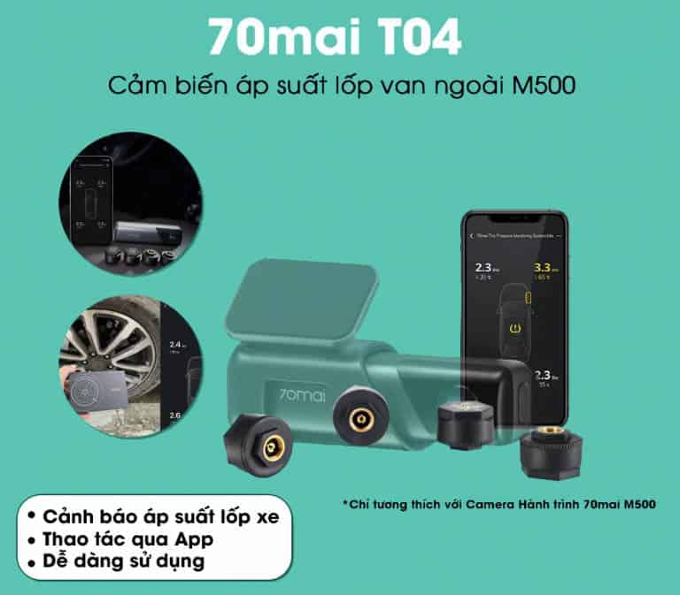 Cảm biến áp suất lốp 70mai T04 (Cho camera 70mai M500) 1