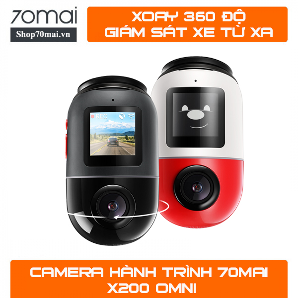 Camera hành trình 70mai X200 OMNI xoay 360 độ giám sát xe từ xa