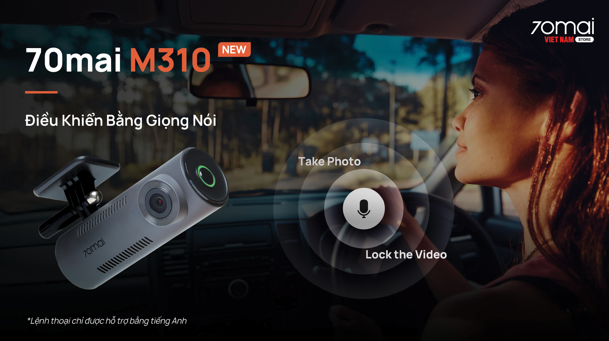 70mai M310 ra lệnh giọng nói thông minh